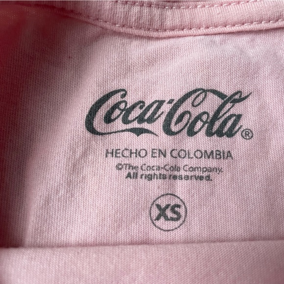 Coca-Cola Pink T-Shirt - Size XS - Oversized Fit - Picture 2 of 5